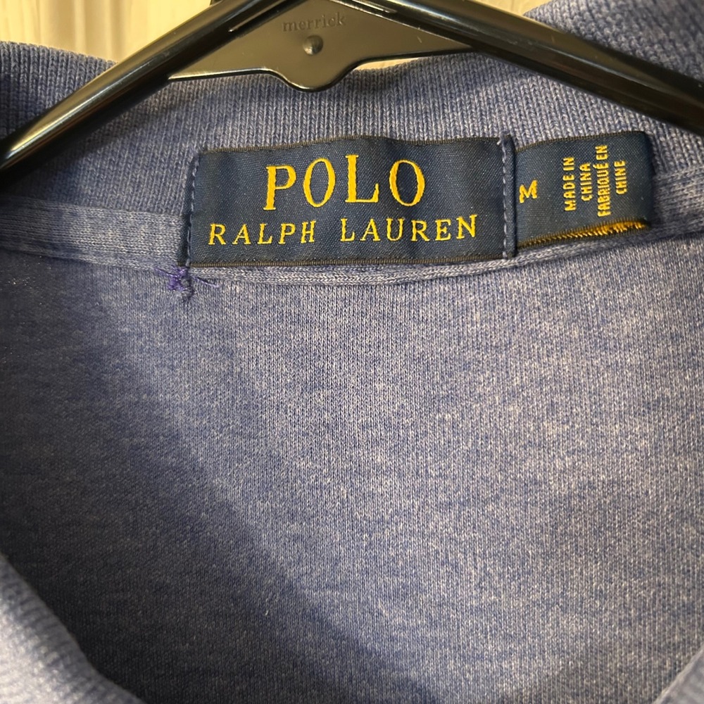 Polo Ralph Lauren Men's Blue Heathered Short Sleeve Polo Shirt‎ Size Medium - Picture 3 of 6